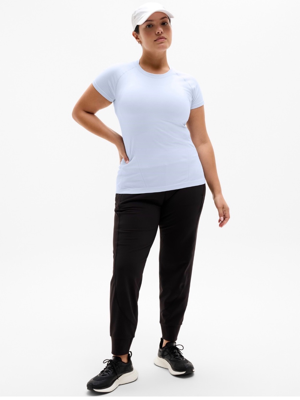 NWT Athleta Momentum Seamless Tee. Gossamer Light Blue. 1X